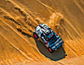 Dank des Elektroantriebs mit hohem Drehmoments hat der Audi RS Q E-Tron kaum Mühe, im tiefen Sand voranzukommen