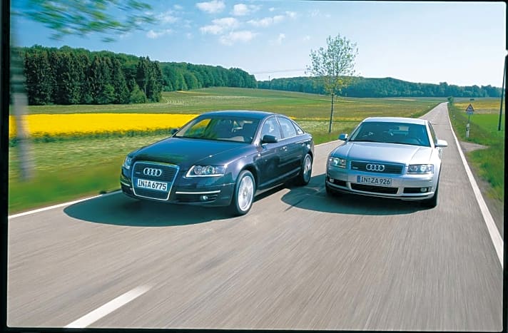   Vergleich: Audi A6 gegen A8 mit 4.2-Liter-V8 und 335 PS