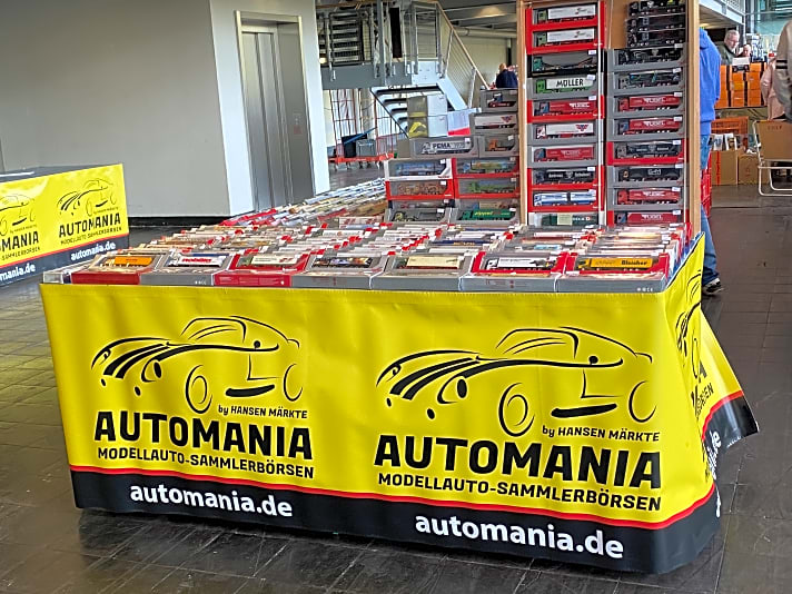 Die Automania garantiert ihren Besuchern ein reichhaltiges Angebot an Modellautos, das über die reine Neuware selbstverständlich weit hinausreicht – auch in Neckarsulm]