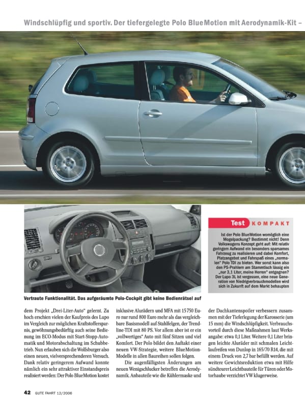 Test Der neue Polo BlueMotion 1.4 TDI mit 80 PS