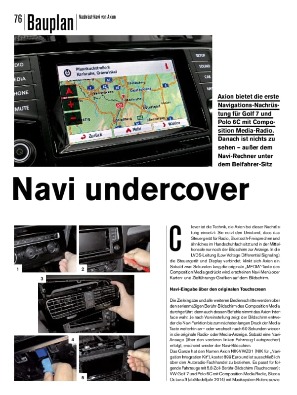 Bauplan NachrüstNavi von Axion Delius Klasing SHOP