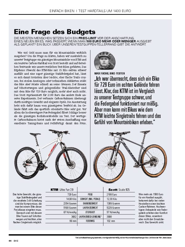 Hardtails bis 1500 Euro Delius Klasing SHOP