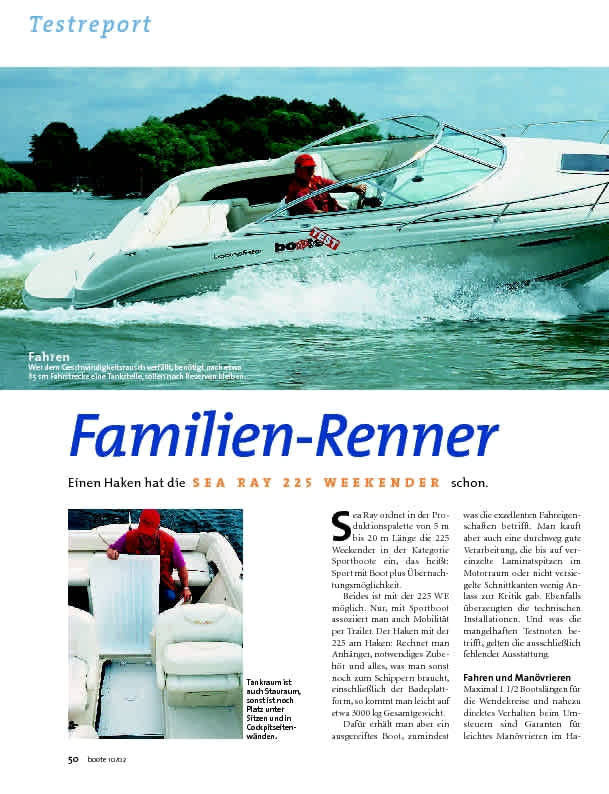 Sea Ray 225 Weekender Delius Klasing SHOP