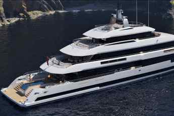 Taufe von 57-Meter-Yacht auf dem Trockenen