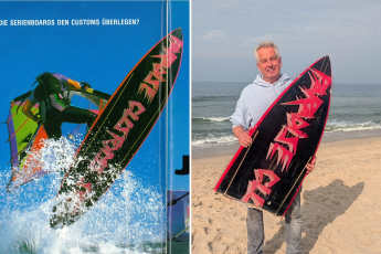 1990 im surf-Test, jetzt als Deko auf Sylt