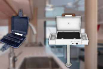 Due accessori per il barbecue da utilizzare in cucina e sul ponte – grill elettrico e tostapane per panini