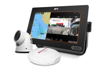 Raymarine CAM400 zeigt das Heck auf dem Plotter