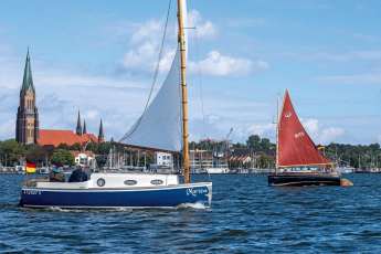 Un ospite al primo raduno di catboat sullo Schlei