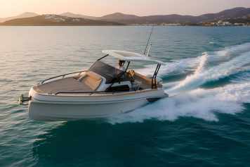 The 26-foot trailer boat for sport and leisure