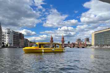 DHL boat transports parcels across Berlin's waterways