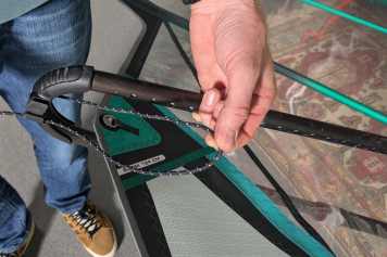 Schothorn-Trimm mit der Tampen-Schlaufe