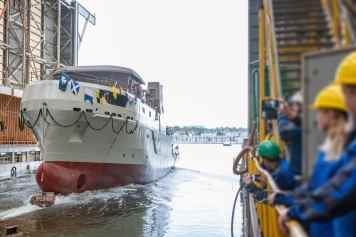 “Modularis” in Flensburg zu Wasser gelassen
