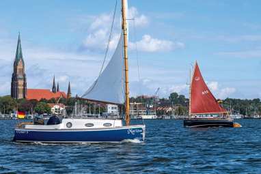 Un ospite al primo raduno di catboat sullo Schlei
