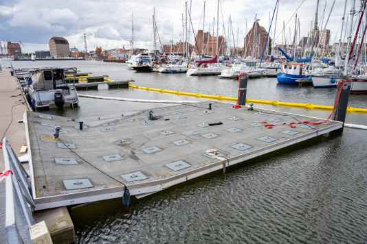 Sanitary building in Citymarina sunk