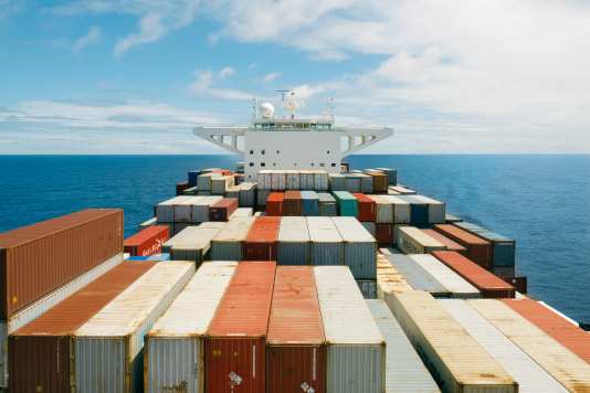 Atlantic crossing with container freighter