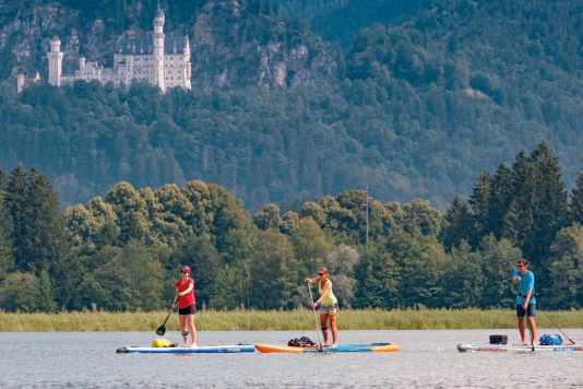 Königliche SUP-Tour mit Schloss Neuschwanstein als Bonus