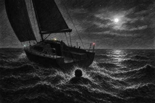 Mayday at midnight at the Silverrudder