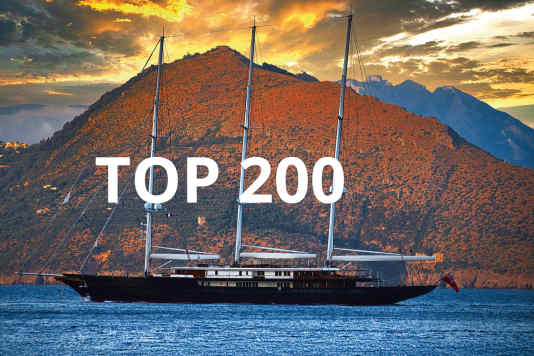 Die 200 größten Segelyachten der Welt