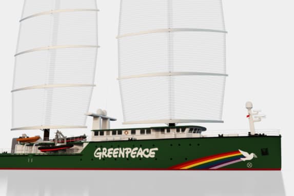 75 Meter langes DynaRig-Format für Greenpeace