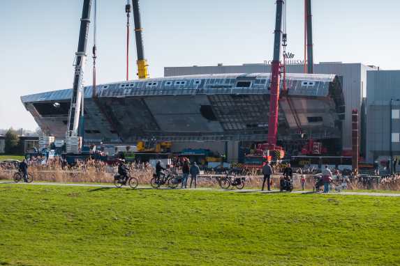 Royal Huisman turns the hull of the 81-metre schooner
