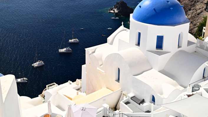 Santorini - perhaps the most beautiful of all