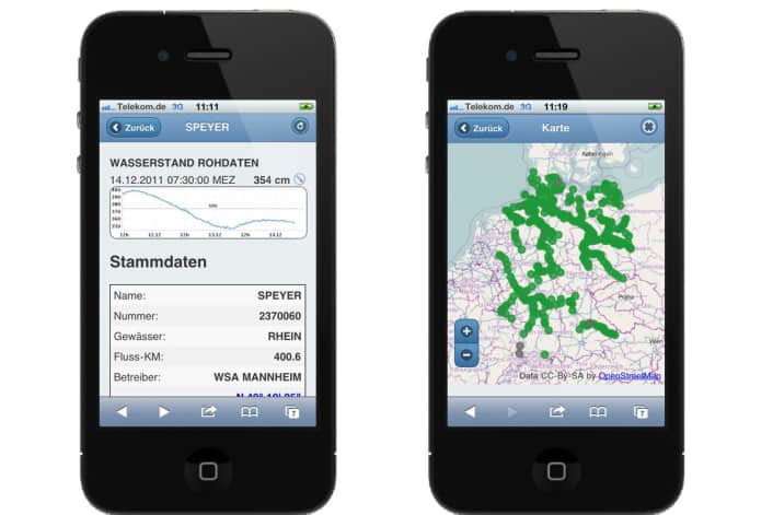 Pegelstände mit neuer Web-App abrufbar