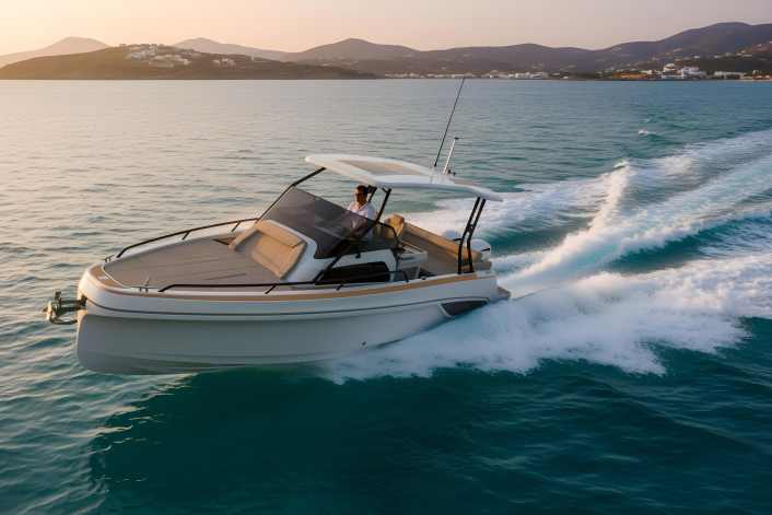 The 26-foot trailer boat for sport and leisure