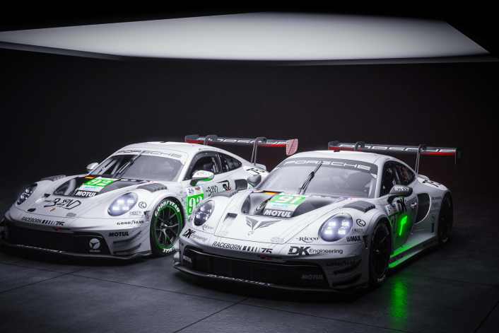 Porsche 911 GT3 R startet in Le Mans im Retro-Design