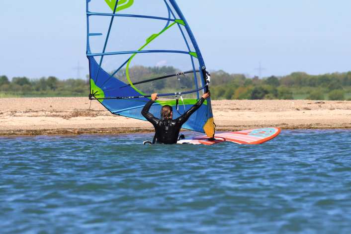 Water start, bobbing, gliding and riding upwind in light winds