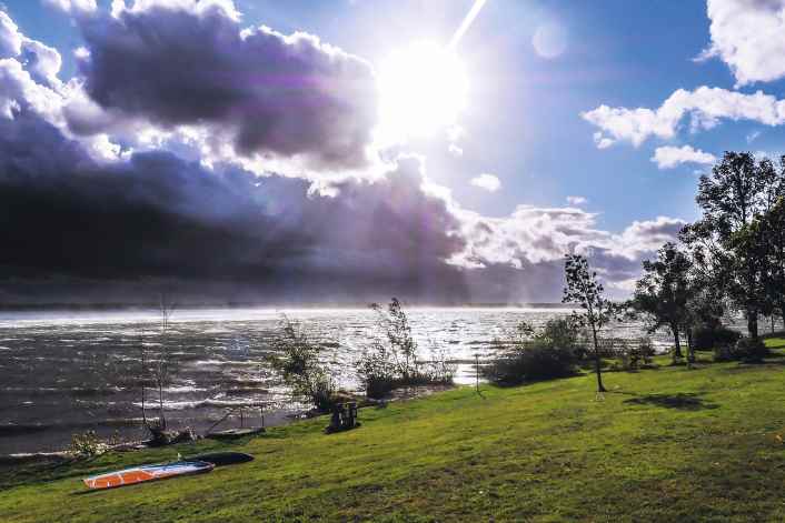 Water sports paradise for windsurfers, wingers and SUP