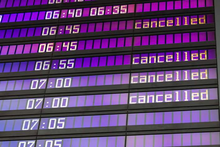 What happens if the flight to the boat is cancelled?