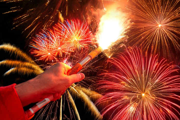 New Year's Eve fireworks with expired pyrotechnics?