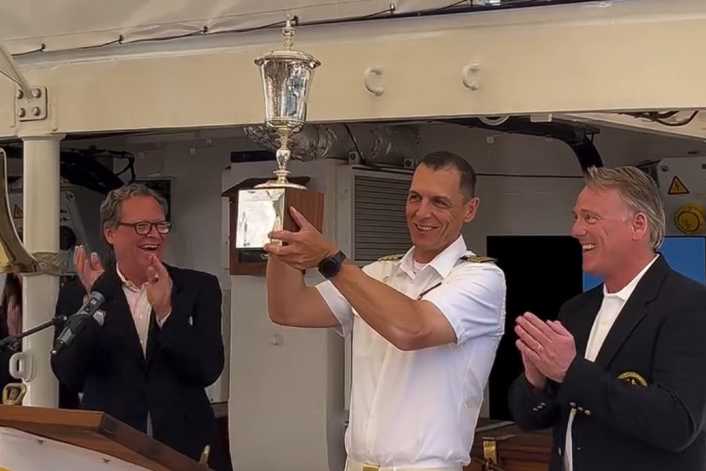 Il Consolato tedesco mostra i video della vittoria della “Gorch Fock”