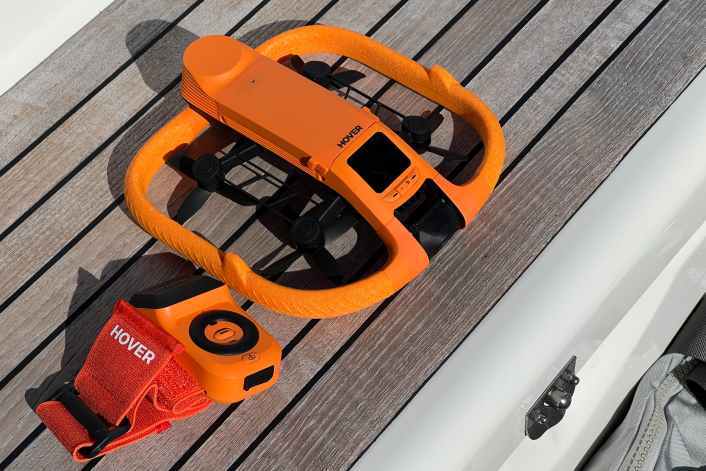 Testing a waterproof camera drone for water sports enthusiasts