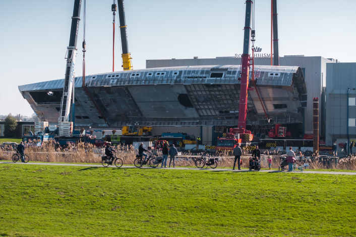 Royal Huisman turns the hull of the 81-metre schooner