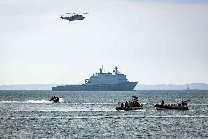 Many warships along the German Baltic Sea coast due to NATO exercise