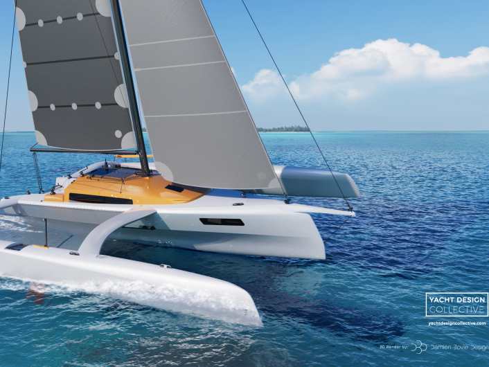 twin hulled yacht