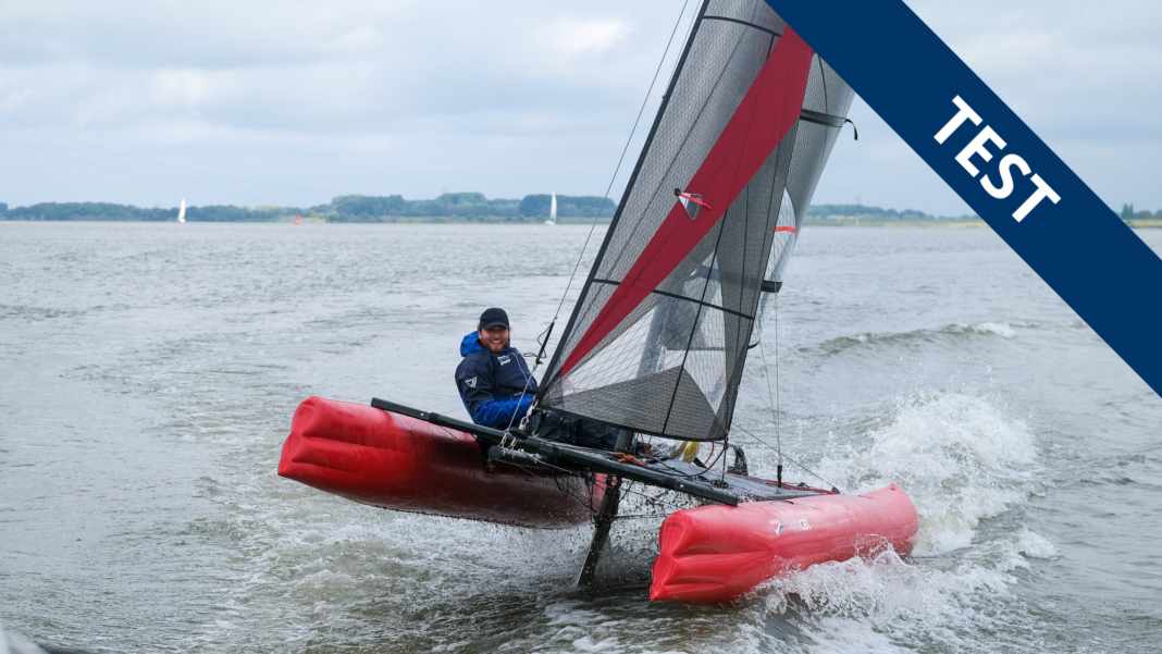 Il catamarano a vela dello stivale messo alla prova