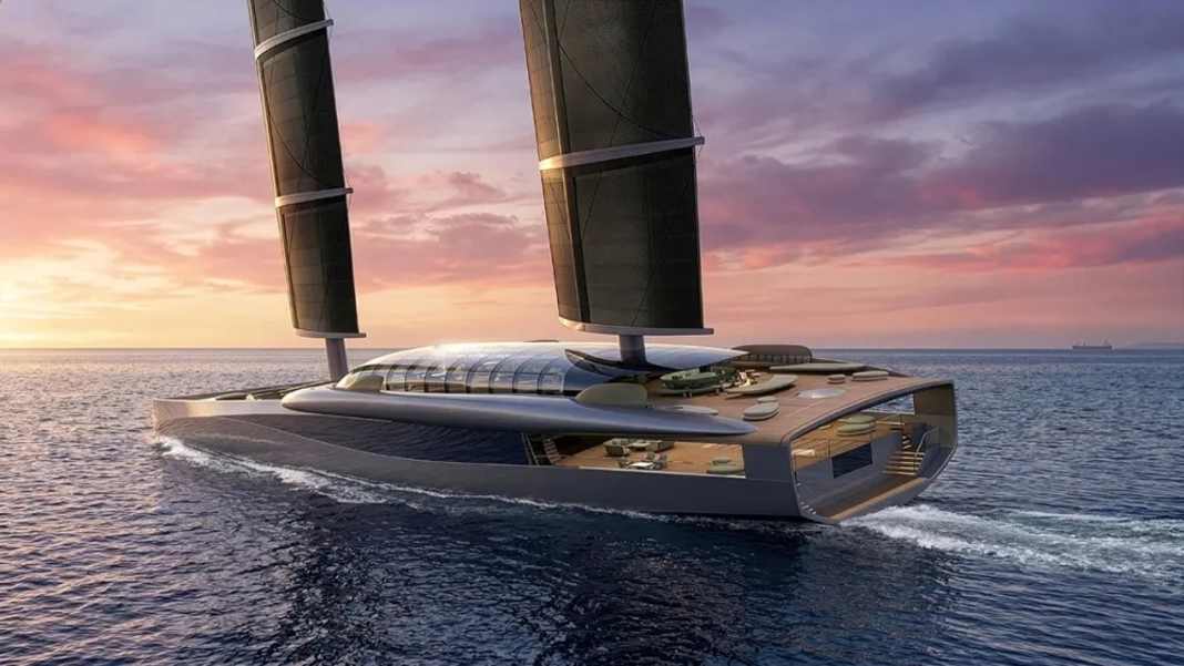 Futuristischer 100-Meter-Zweimaster