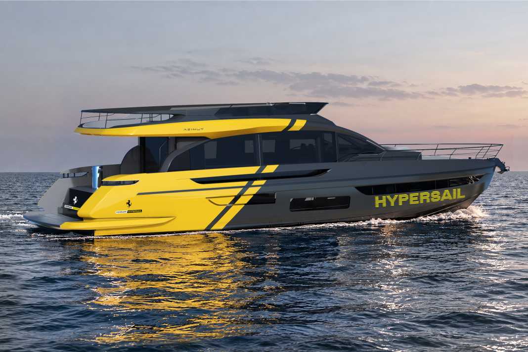 Azimut baut Spezialboot für Ferrari-Segelrenner