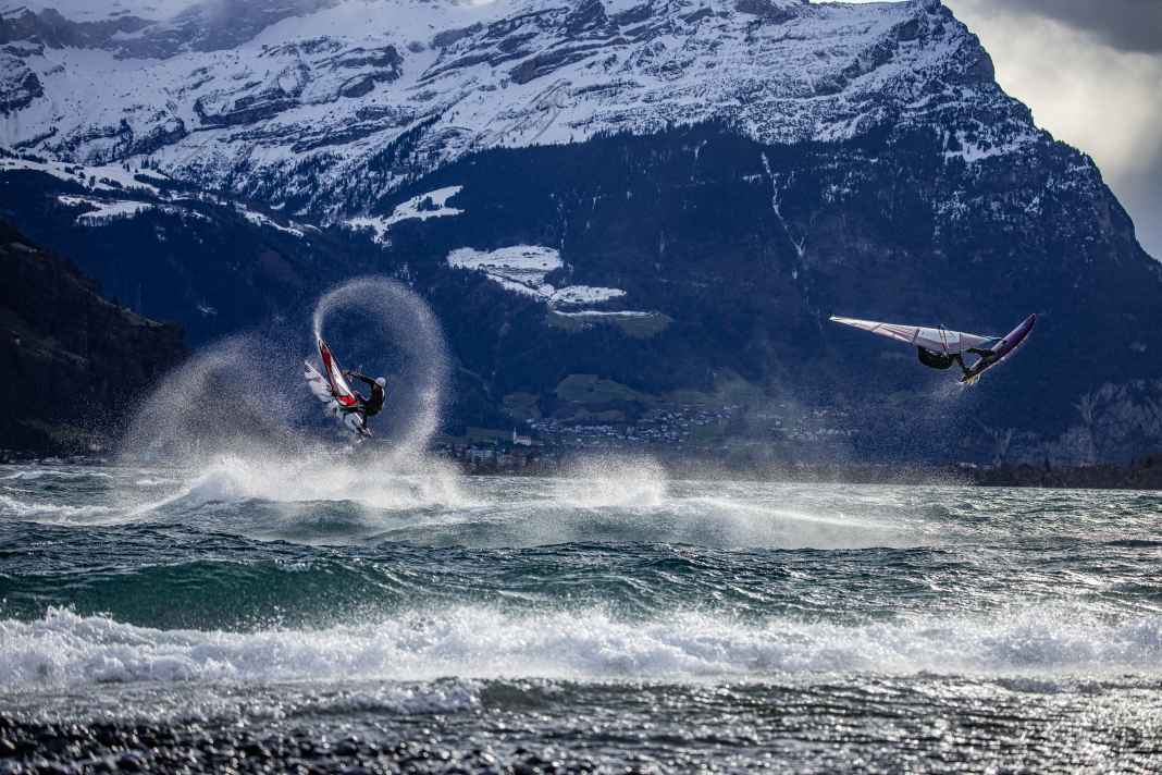 Balz Müller & Yentel Caers bezwingen den ersten Föhnsturm des Jahres – die besten Bilder
