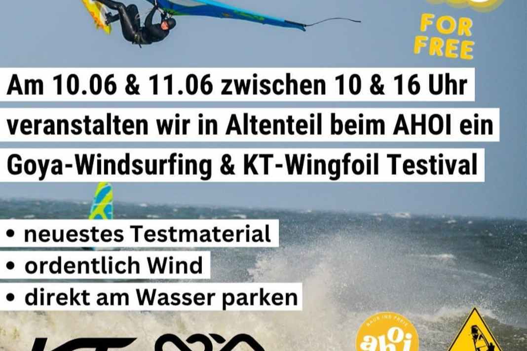 Goya und KT Wings testen auf Fehmarn