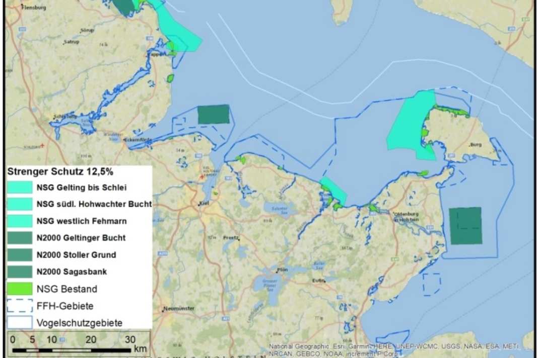 3 new nature conservation areas in the Bay of Kiel