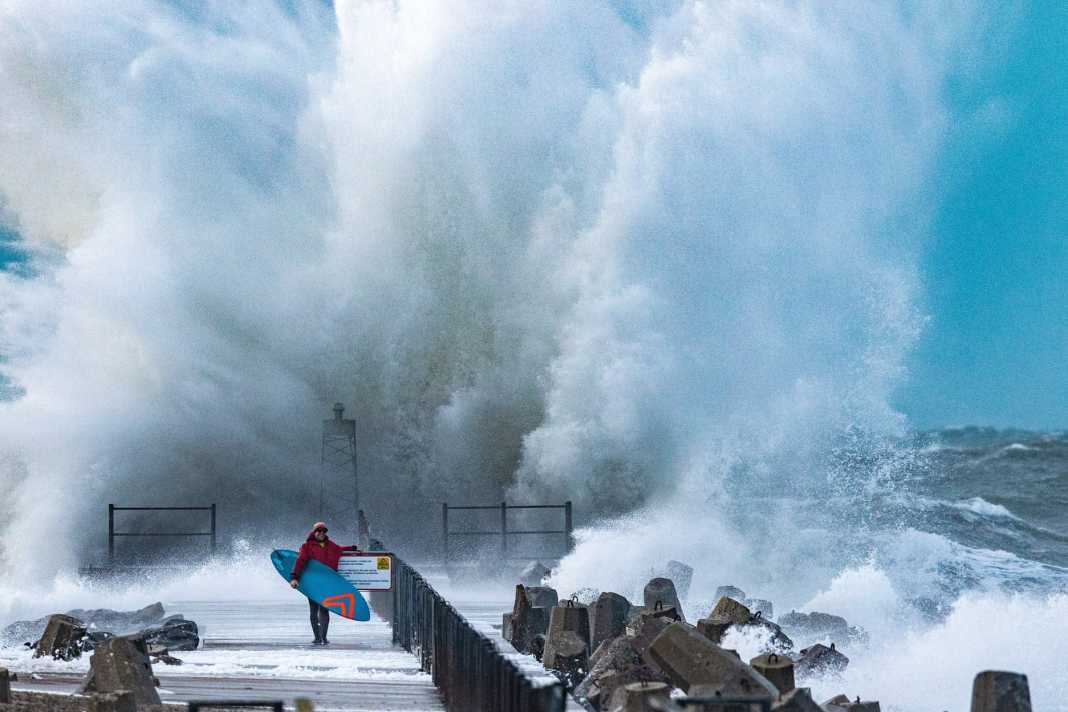 How the westerly wind develops in the North Sea
