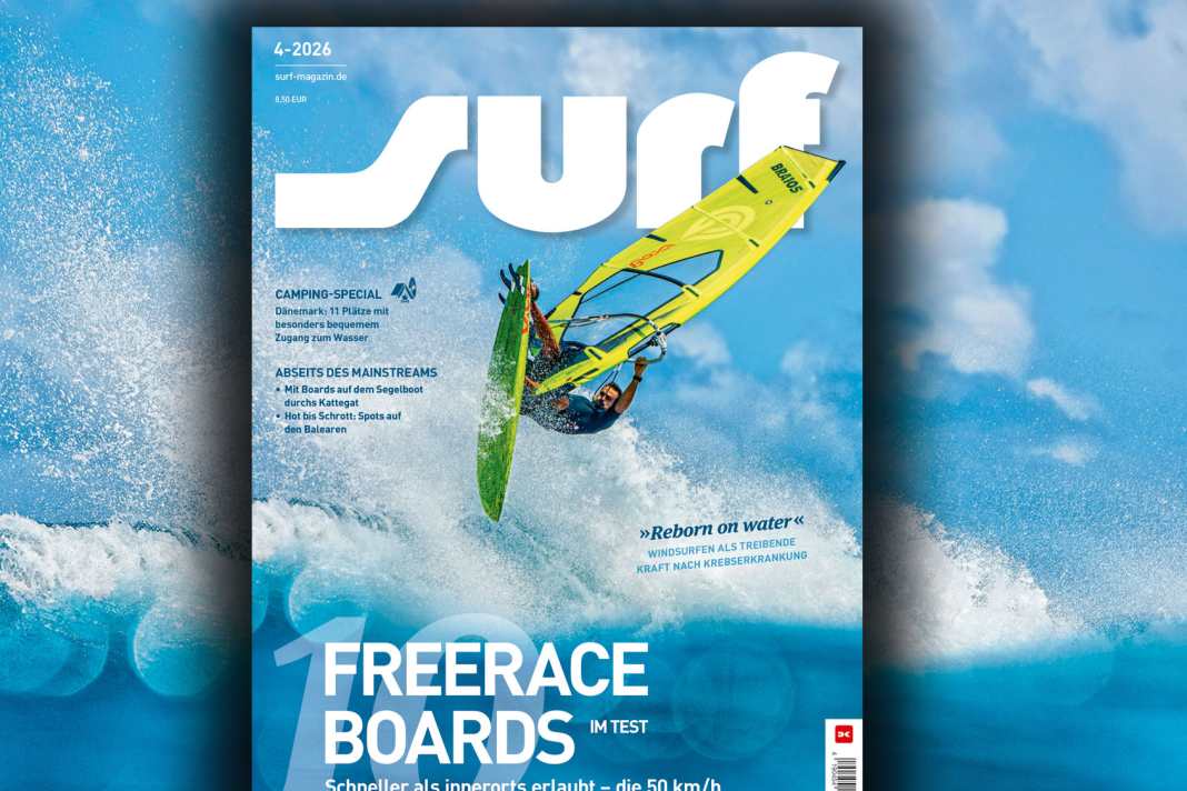 Surf 4/2026 ist da - mit Freeraceboards, Camping Dänemark, Balearen und mehr!
