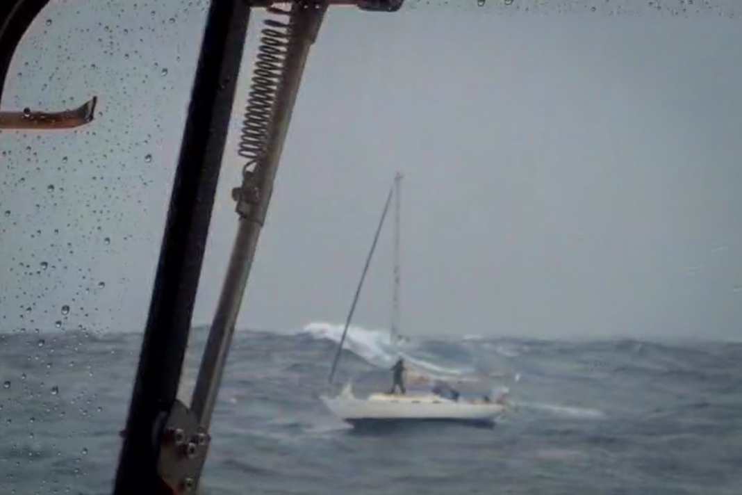 Infiltrazione d’acqua in condizioni di mare agitato