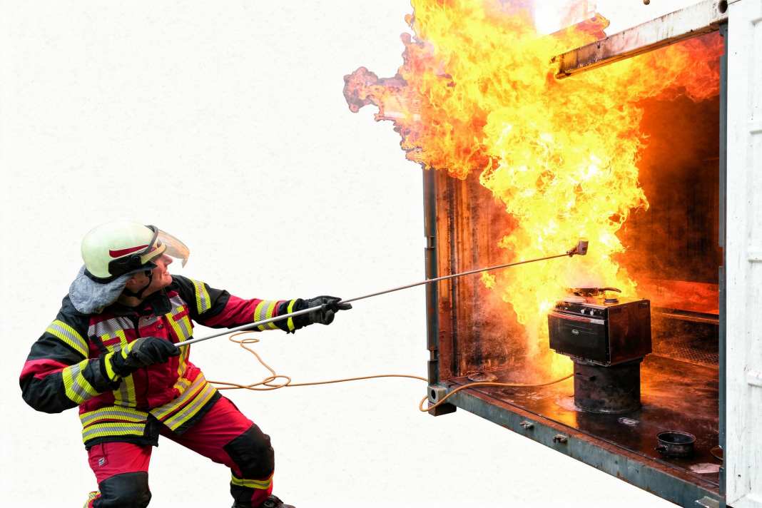 It’s a disaster if the galley catches fire!