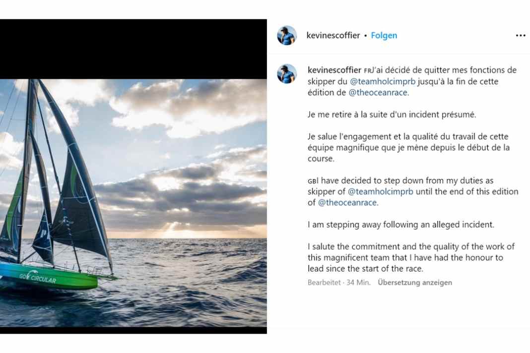 Kevin Escoffier tritt als Holcim-Skipper zurück