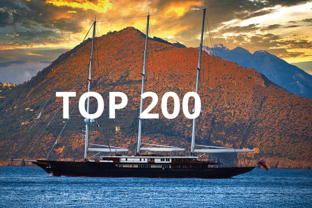 Die 200 größten Segelyachten der Welt
