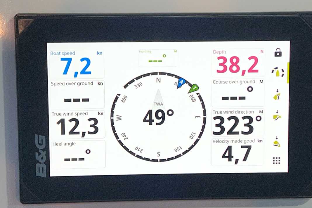 Compact display for sailing data